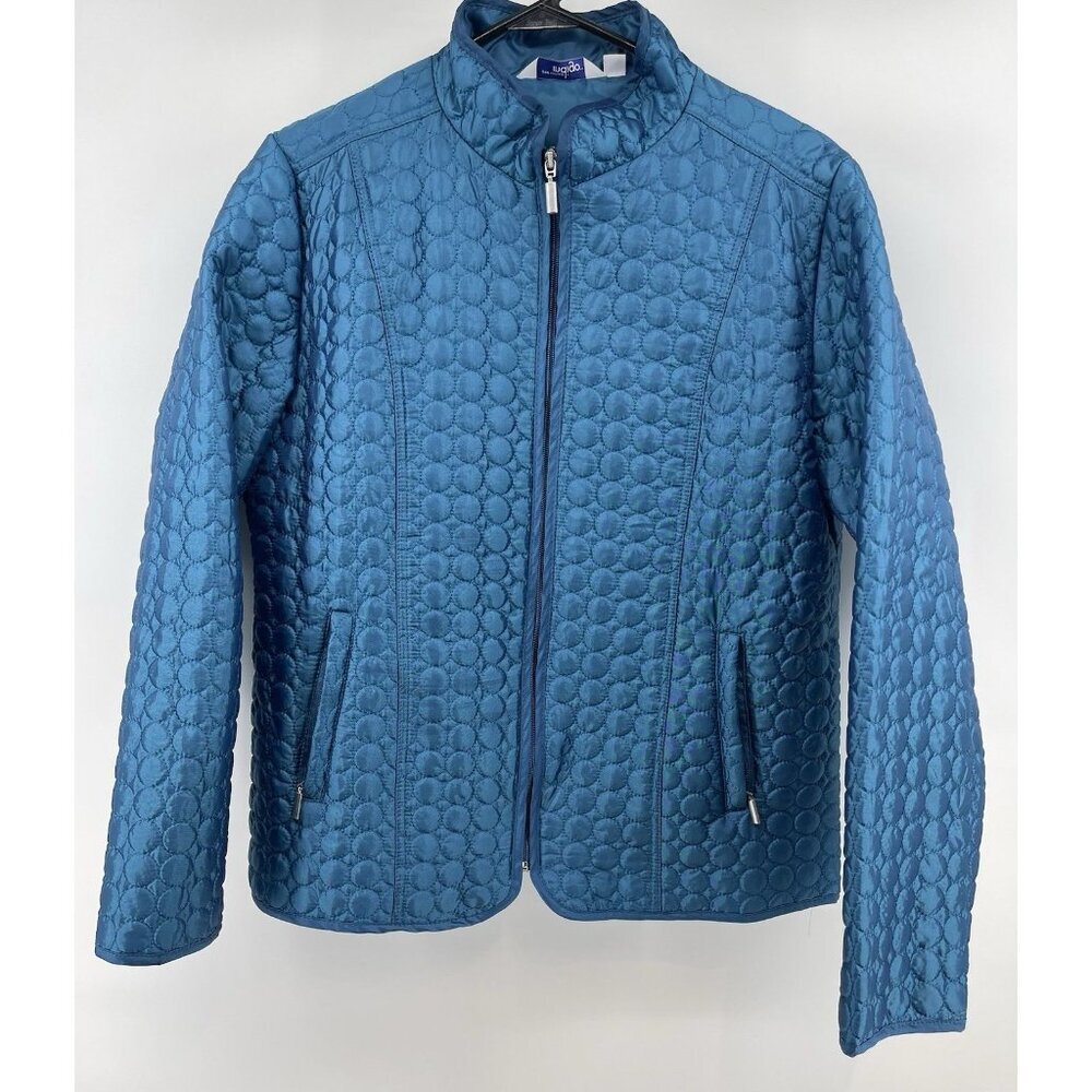 INDIGO Blue Quilted Womens Jacket Lg